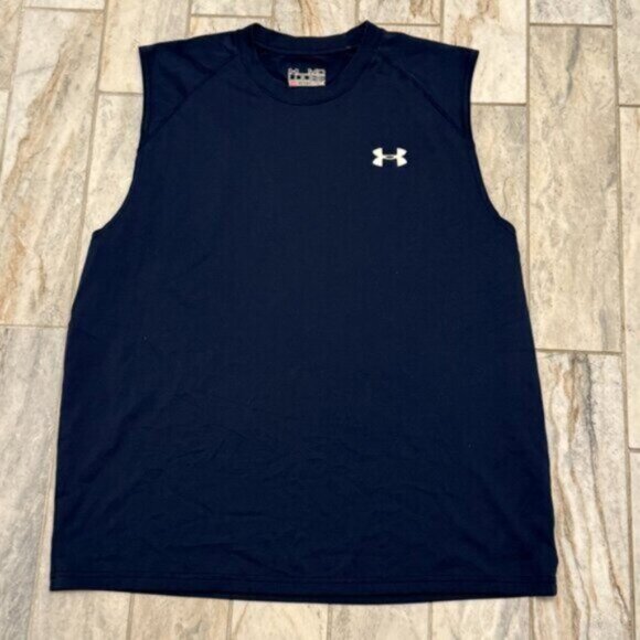 Under Armour Men's medium navy tank top - Picture 1 of 4